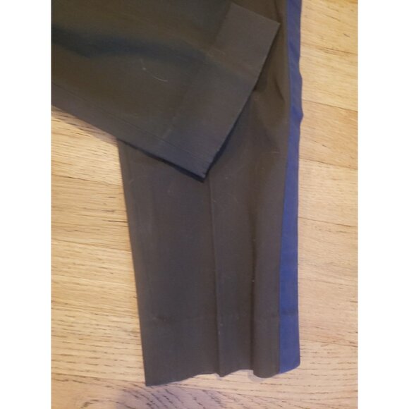 Vince Pants Women's Tuxedo Stripe Trousers Cotton Ankle Slim Sz 4 Stretch - Picture 3 of 9